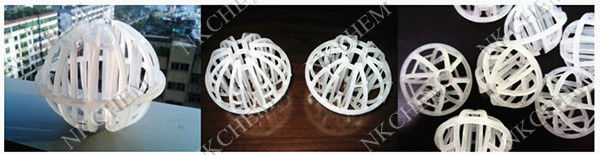 25 mm, 32 mm, 50 mm, 90 mm PP Plastic Tri-pack Ball 50 mm ball type plastic voor vloeistof extractie 0