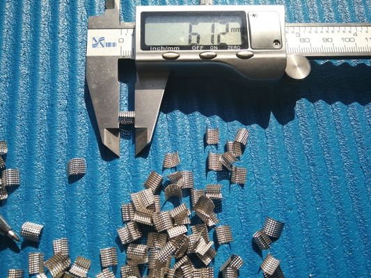 Metal Protruded Half Cylinder Dixon Packing 6*6mm For Laboratory Distillation Column